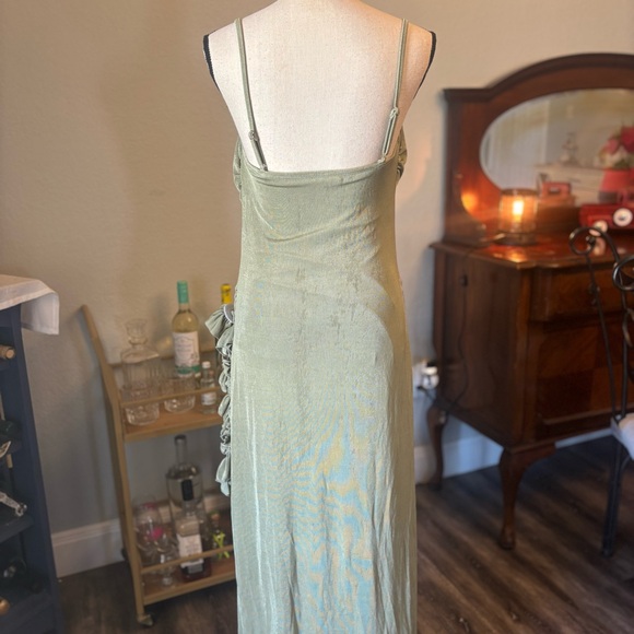 Green Ruffle Dress - Picture 4 of 4